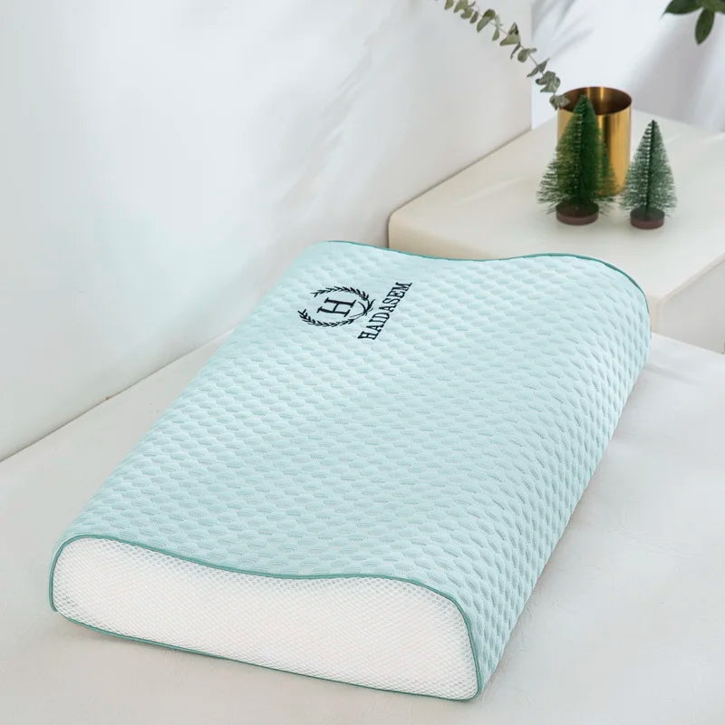Summer Ice Silk Latex Pillowcase Bean Memory Single 30x50 Children's Pillow Core Case 40x60 Breathable Pair Bidirectional Use
