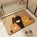 Diatomite Bath Mats Bathroom Absorbent Anti Slip Floor Mat Foot Carpet Quick Dry Shower Toilet Rug Doormat Washable