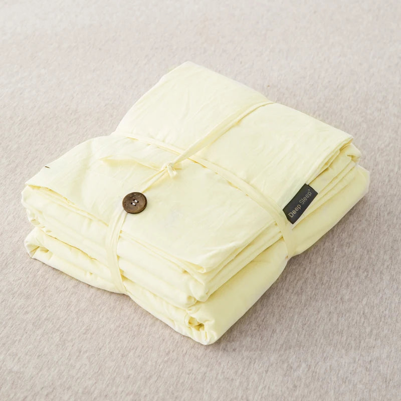 3pcs  100% cotton bedding set Double Duvet Cover Set 220x240 Solid Twist Cotton King Size Bedding Set Quilt Cover Set