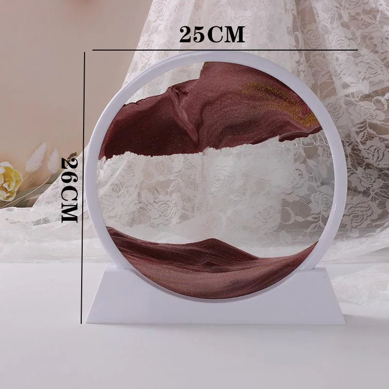 3D Quicksand Painting Ornament Living Room Light Luxury Small Ornament Small Cute Wine Cabinet High Sense Ins Wind Home