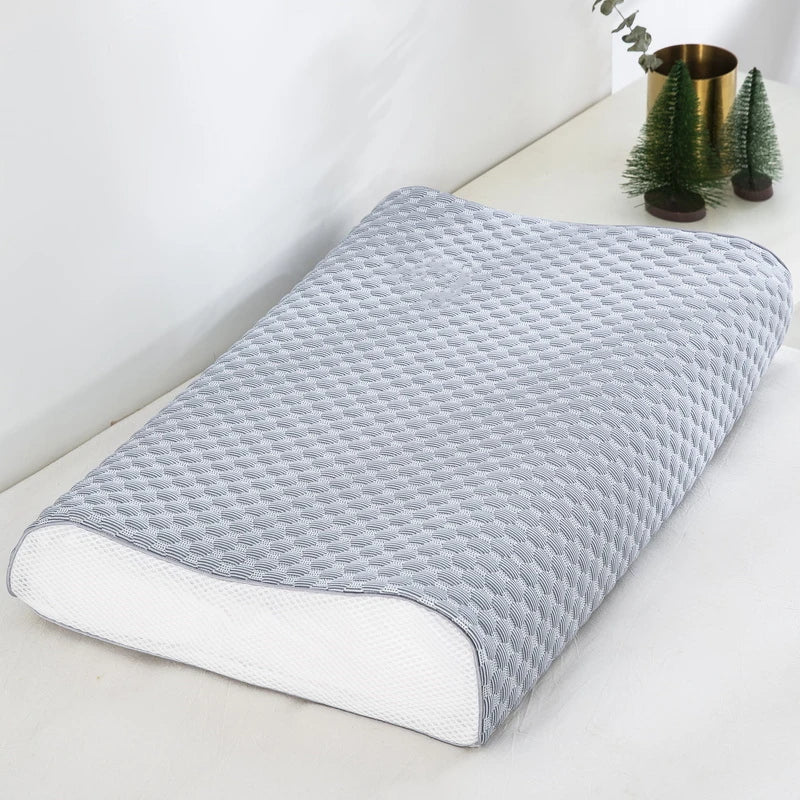 Summer Ice Silk Latex Pillowcase Bean Memory Single 30x50 Children's Pillow Core Case 40x60 Breathable Pair Bidirectional Use