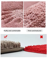 U-shaped thickened bathroom floor mat, plush material, bathtub absorbent mat, anti slip foot mat, bathroom small carpet, entranc