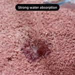 U-shaped thickened bathroom floor mat, plush material, bathtub absorbent mat, anti slip foot mat, bathroom small carpet, entranc