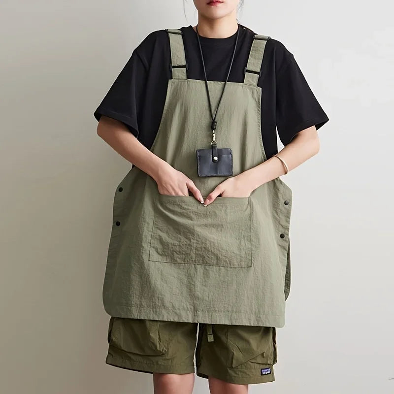 Japanese Waterproof Outdoor Barber, Coffee Shop, Catering Workwear Apron, Unisex Household Kitchen Workwear