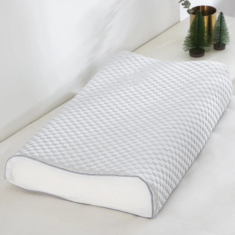 Summer Ice Silk Latex Pillowcase Bean Memory Single 30x50 Children's Pillow Core Case 40x60 Breathable Pair Bidirectional Use