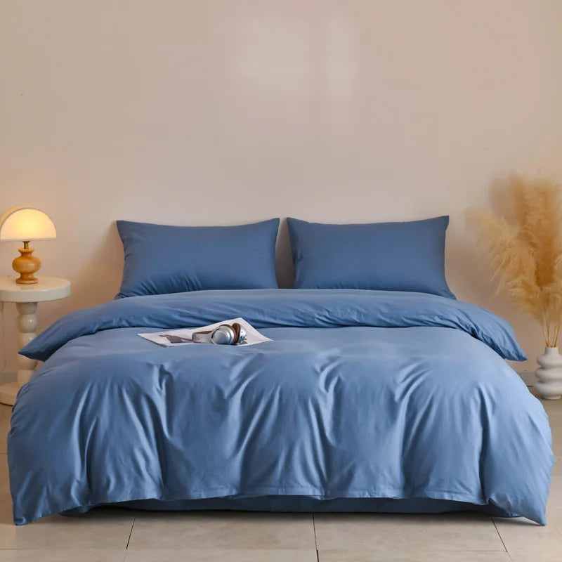 3pcs 100% Egyptian Cotton Duvet Cover Set 1pc Duvet Cover and 2pcs Pillowcases 150*200/220*220cm Single/double Queen King Size