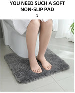 U-shaped thickened bathroom floor mat, plush material, bathtub absorbent mat, anti slip foot mat, bathroom small carpet, entranc