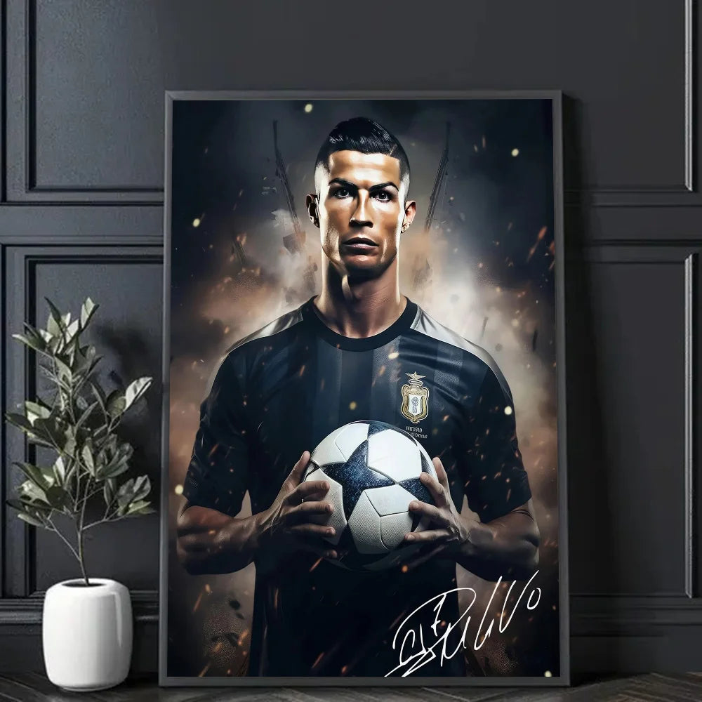 Football Star CR7 C.Ronaldo Poster Frameless Personalized Wall Art Poster Photos for Living Room Home Decor