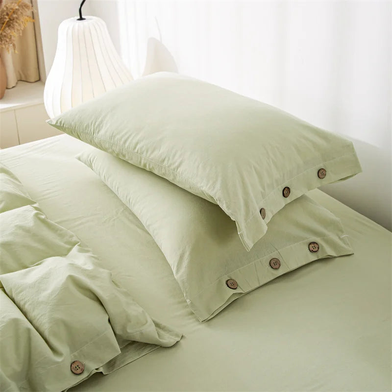 3pcs  100% cotton bedding set Double Duvet Cover Set 220x240 Solid Twist Cotton King Size Bedding Set Quilt Cover Set