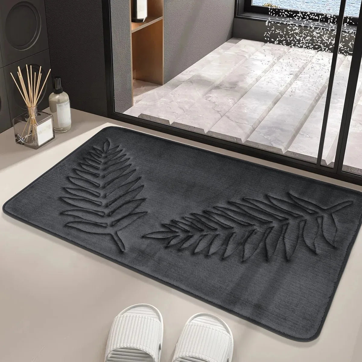 Fashion Bath Rug Soft Non-Slip Quick Dry Bath Mat Absorbent floor mat bathroom mat Machine Washable Shower Anti-slip Carpet