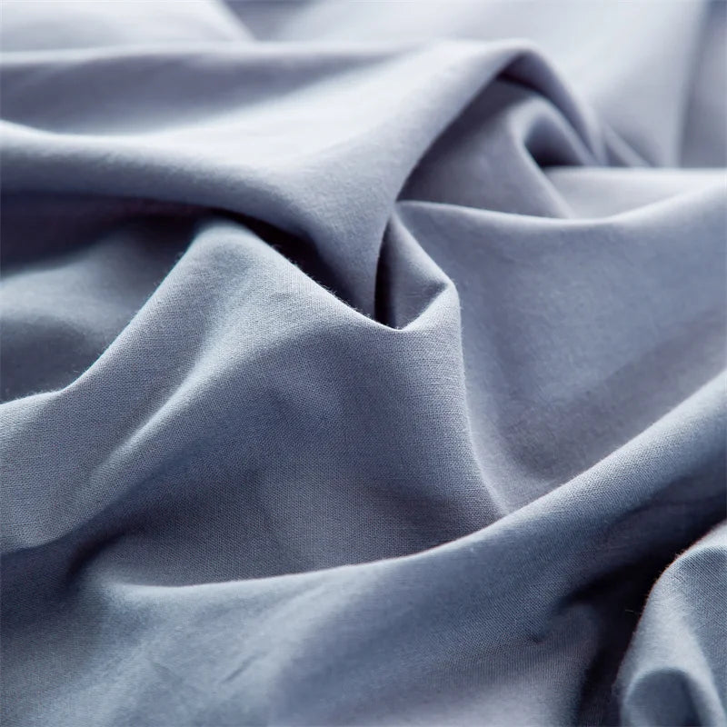 3pcs  100% cotton bedding set Double Duvet Cover Set 220x240 Solid Twist Cotton King Size Bedding Set Quilt Cover Set