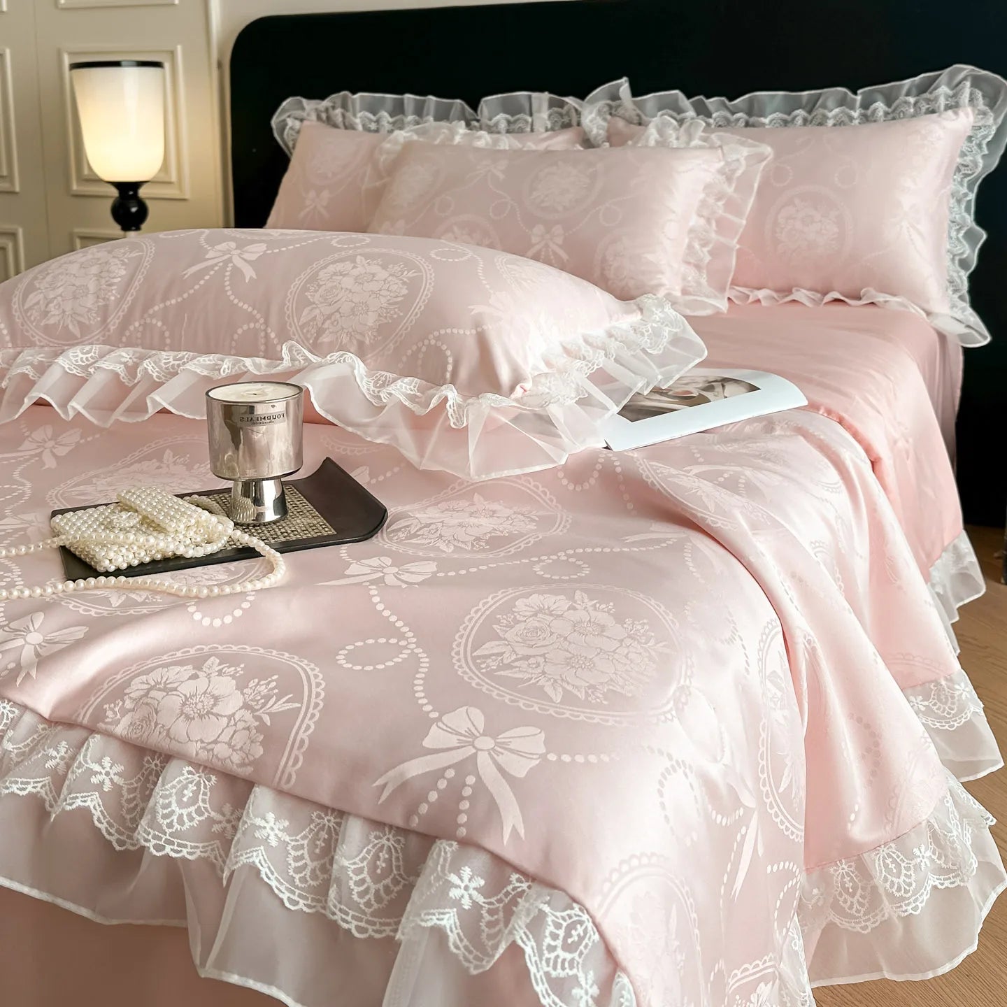 Cooling Summer Quilt Twin Queen Size 2026 Korean Lace Trim Silky Satin Lightweight Blanket for Hot Summer Nights Bedroom AC Room