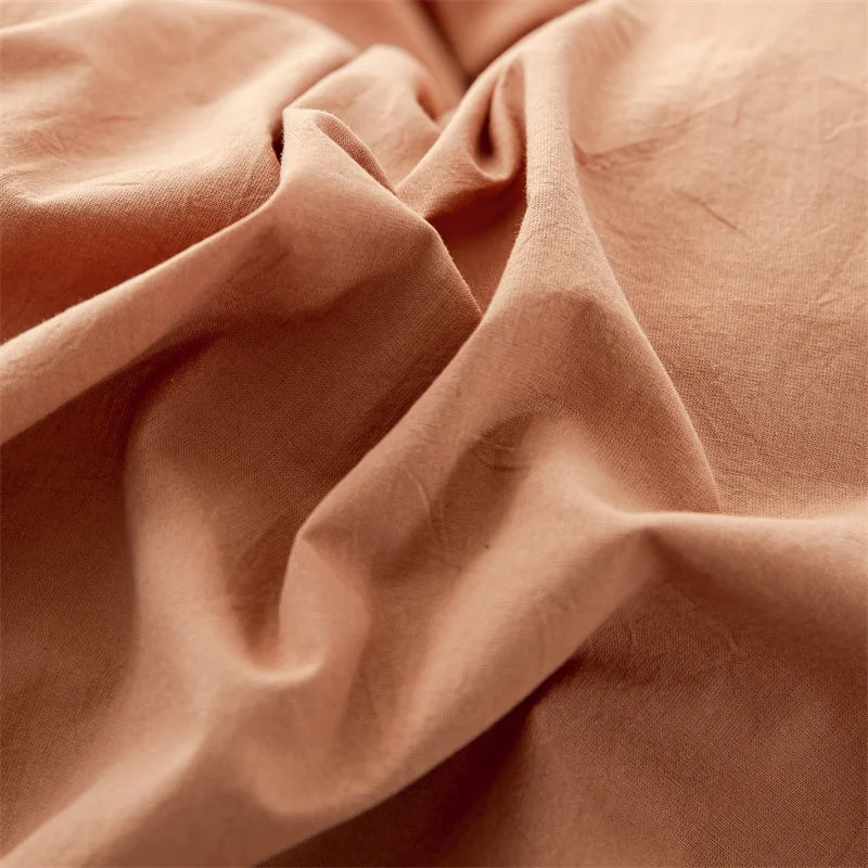 3pcs  100% cotton bedding set Double Duvet Cover Set 220x240 Solid Twist Cotton King Size Bedding Set Quilt Cover Set