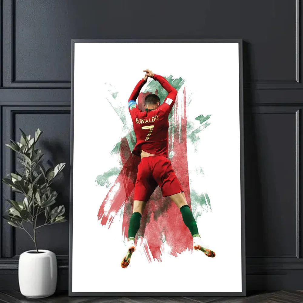 Football Star CR7 C.Ronaldo Poster Frameless Personalized Wall Art Poster Photos for Living Room Home Decor