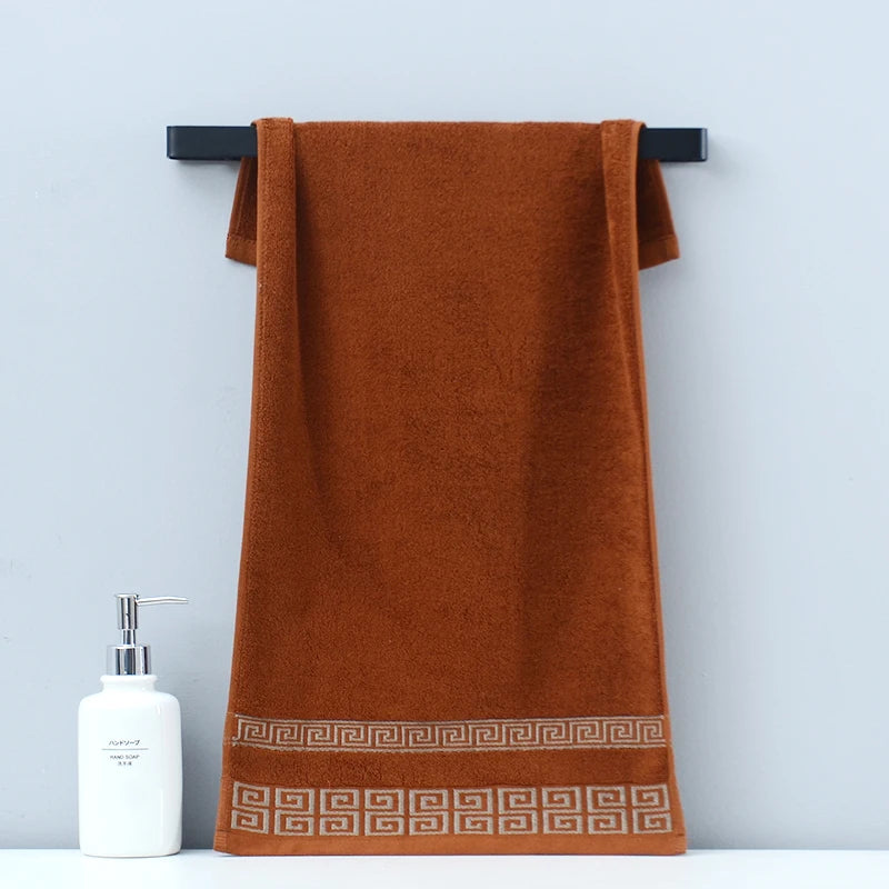 1/4/6pcs Black Cotton Towels 34x74cm 70x140cm Embroidered Hotel Quality Bath Towel for Adults Christmas Gift Thicken Face Towels