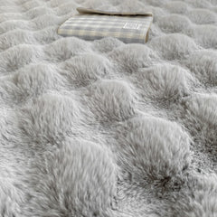 Fluffy Plush Fitted Bed Sheet for Winter Solid Color Rabbit Fleece Bed Sheets on Elastic Winter Warm Thicken Mattress Protector