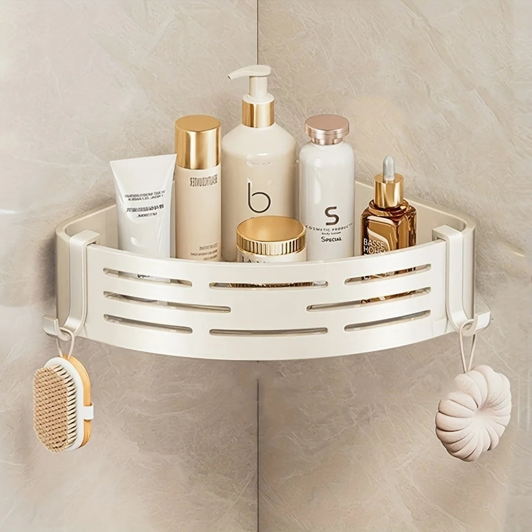 Modern Bathroom Corner Organizer Rack Self Adhesive Shower Shelf For Cosmetics Toiletries Storage Valentines Day Gift Home Decor