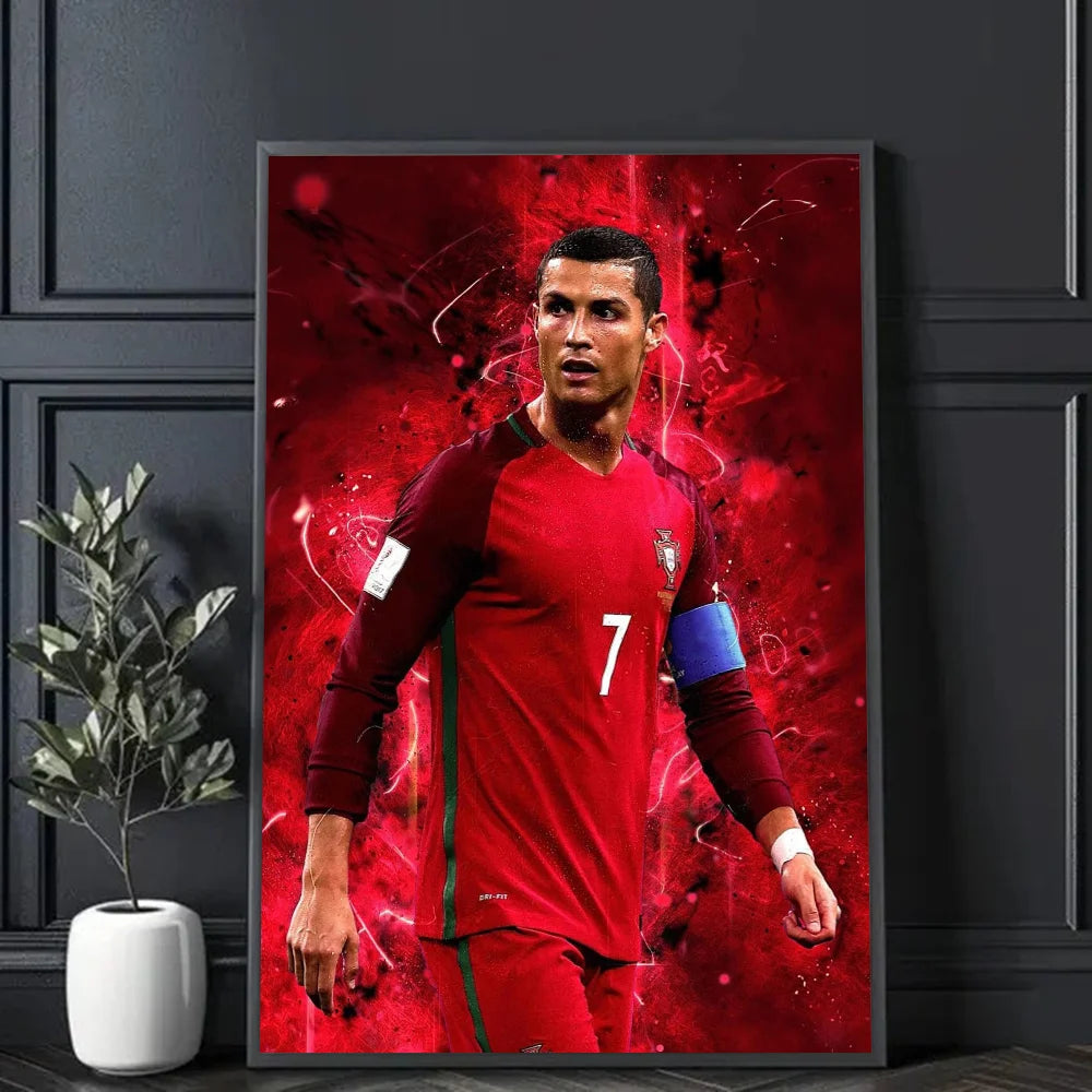 Football Star CR7 C.Ronaldo Poster Frameless Personalized Wall Art Poster Photos for Living Room Home Decor
