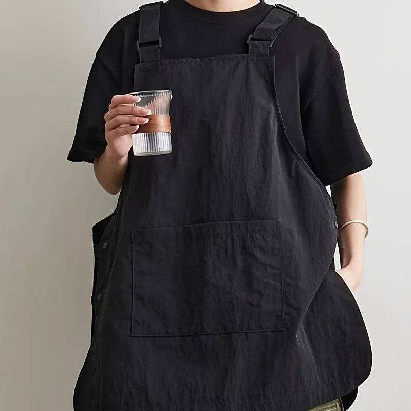 Japanese Waterproof Outdoor Barber, Coffee Shop, Catering Workwear Apron, Unisex Household Kitchen Workwear