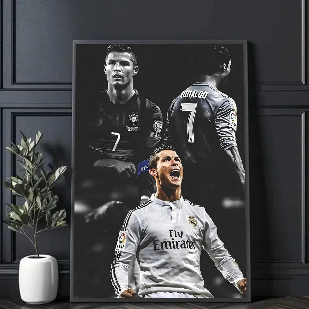 Football Star CR7 C.Ronaldo Poster Frameless Personalized Wall Art Poster Photos for Living Room Home Decor