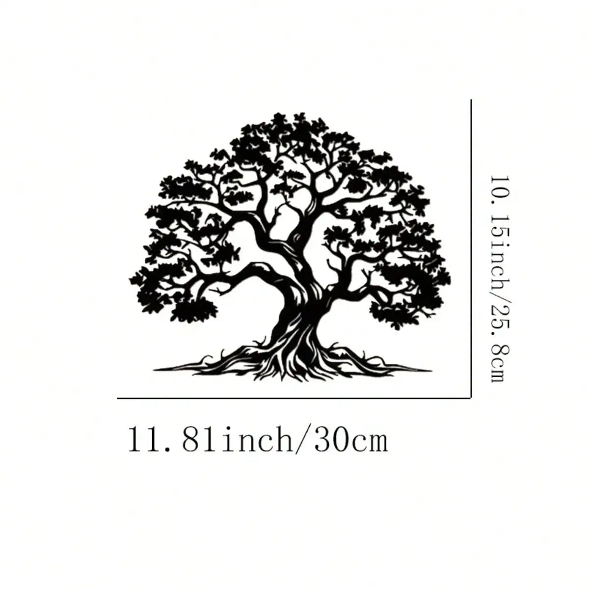 3pcs Black Metal Wall Art Decor Tree Of Life Metal Tree Wall Art Tree Sign Metal Wall Decoration Housewarming Hanging Wall Art