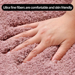 U-shaped thickened bathroom floor mat, plush material, bathtub absorbent mat, anti slip foot mat, bathroom small carpet, entranc