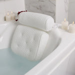 1/2 Pcs Spa Bathtub Pillow with Anti-Slip Suction Cups for Neck and Back Support, Air Mesh Bathtub Bathroom Accessory