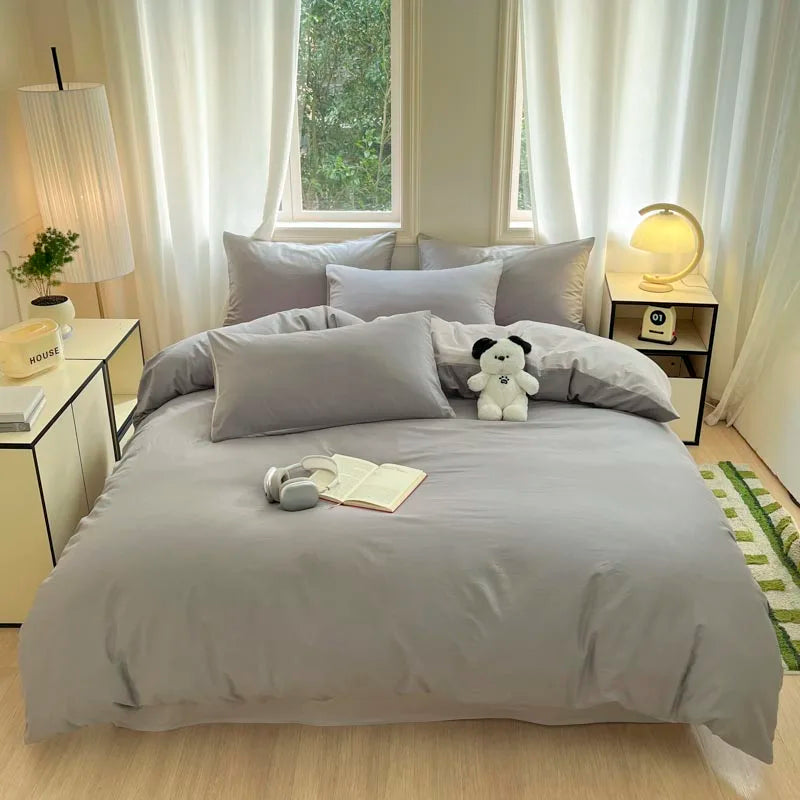 3pcs 100% Egyptian Cotton Duvet Cover Set 1pc Duvet Cover and 2pcs Pillowcases 150*200/220*220cm Single/double Queen King Size