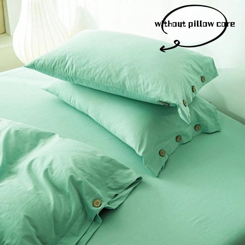 3pcs  100% cotton bedding set Double Duvet Cover Set 220x240 Solid Twist Cotton King Size Bedding Set Quilt Cover Set