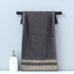1/4/6pcs Black Cotton Towels 34x74cm 70x140cm Embroidered Hotel Quality Bath Towel for Adults Christmas Gift Thicken Face Towels