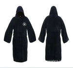 Jedi Cosplay Nightgown Male Homewear Flannel Robe Male With Hooded Thick Star Dressing Gown Empire Men's Bathrobe Winter Robe