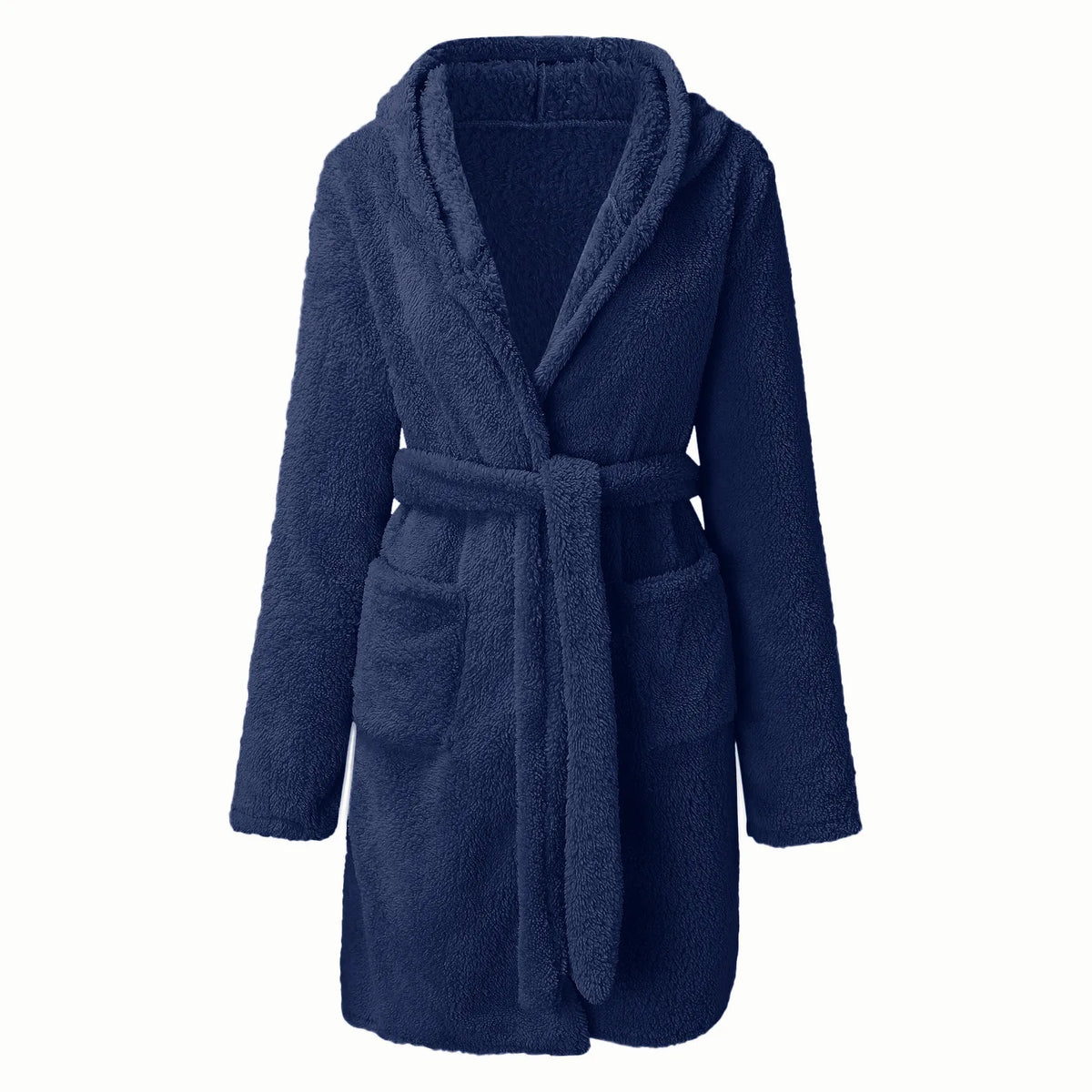 Autumn Winter Women Sexy Bath Robe Fluffy Plush Pyjamas Ladies Hooded Dressing Solid Color Gown Warm Bathrobe Female Loungewear