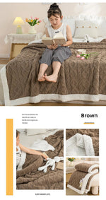 Warm Wool Sherpa Thick Blankets Fluffy Soft Coral Fleece Bedspread on The Bed Single Double Winter Plush Coraline Furry Throw