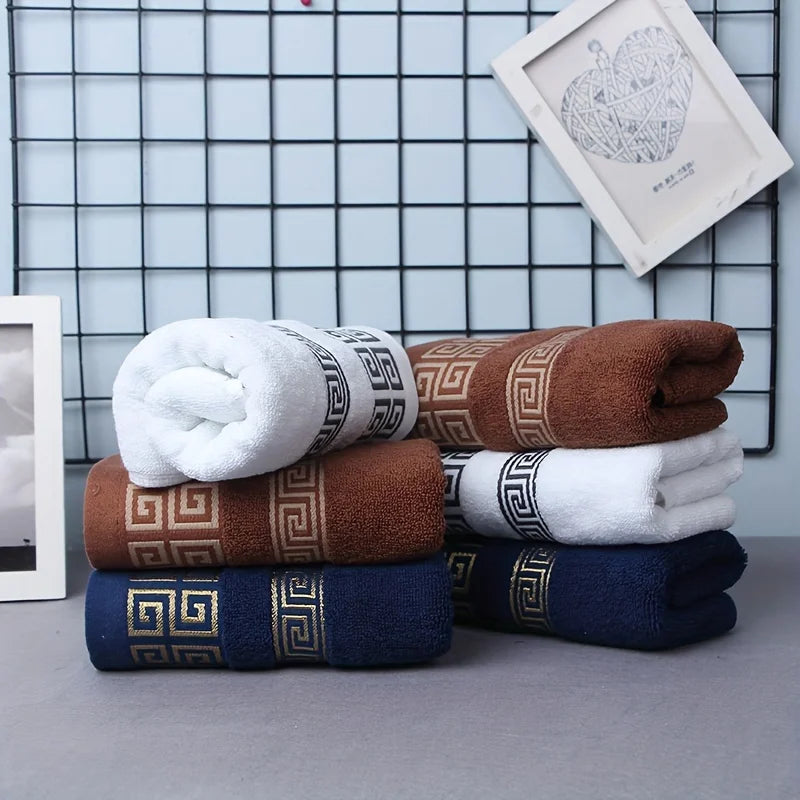 2pcs Green Christmas Cotton Bath Towels Set Hotel Bathroom Towels For Adult Quick-Dry Thicken Face Bath Towels 34x74cm 70x140cm
