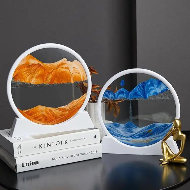 3D Quicksand Painting Ornament Living Room Light Luxury Small Ornament Small Cute Wine Cabinet High Sense Ins Wind Home