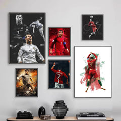 Football Star CR7 C.Ronaldo Poster Frameless Personalized Wall Art Poster Photos for Living Room Home Decor