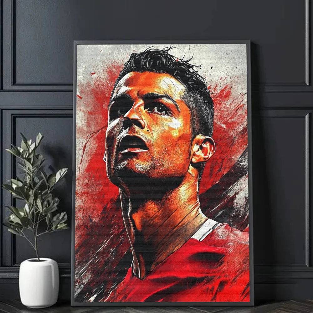 Football Star CR7 C.Ronaldo Poster Frameless Personalized Wall Art Poster Photos for Living Room Home Decor