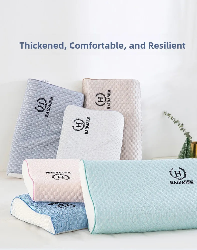 Summer Ice Silk Latex Pillowcase Bean Memory Single 30x50 Children's Pillow Core Case 40x60 Breathable Pair Bidirectional Use