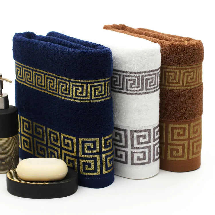 1/4/6pcs Black Cotton Towels 34x74cm 70x140cm Embroidered Hotel Quality Bath Towel for Adults Christmas Gift Thicken Face Towels