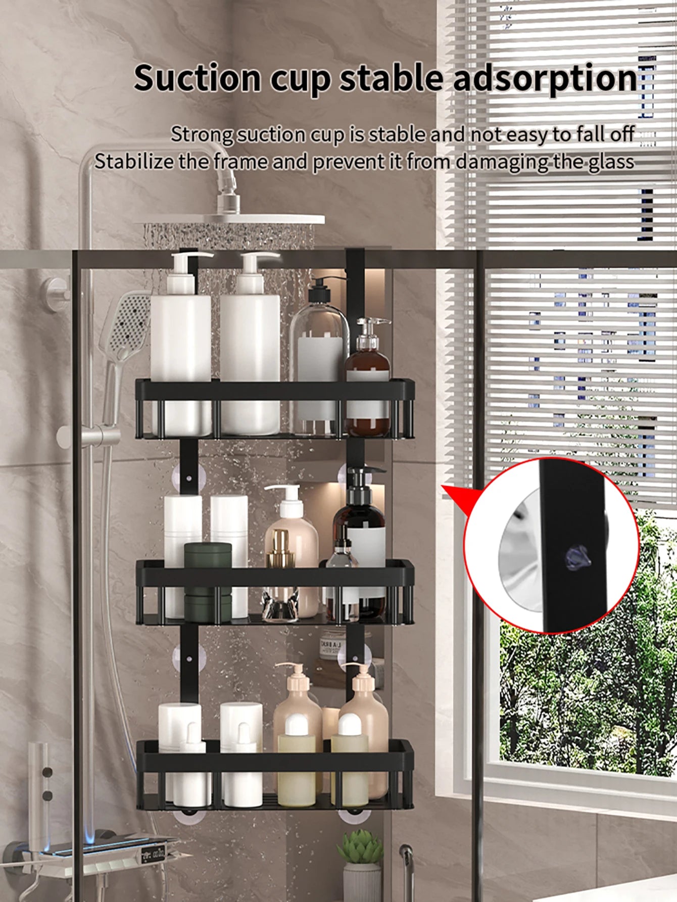 bathroom wall mounted storage rack, door mounted rack, shower gel rack, shower supplies storage rack