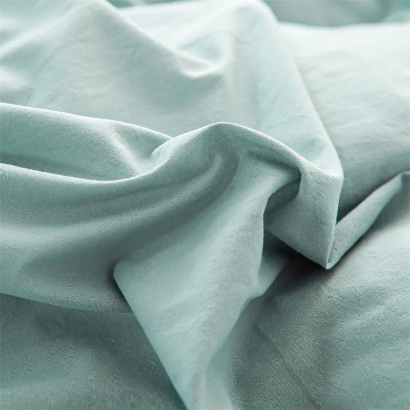 3pcs  100% cotton bedding set Double Duvet Cover Set 220x240 Solid Twist Cotton King Size Bedding Set Quilt Cover Set