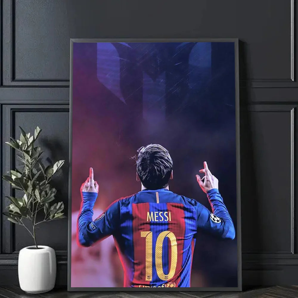 Legend football player Messi Poster Frameless Personalized Wall Art Poster Photos for Living Room Home Decor