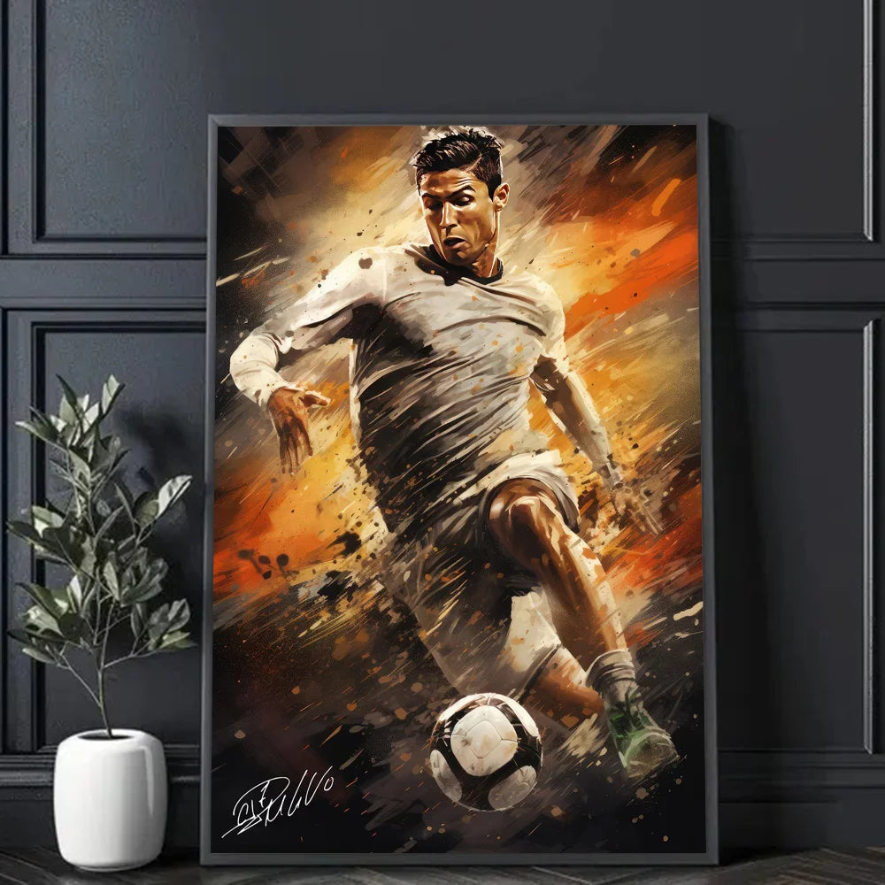 Football Star CR7 C.Ronaldo Poster Frameless Personalized Wall Art Poster Photos for Living Room Home Decor