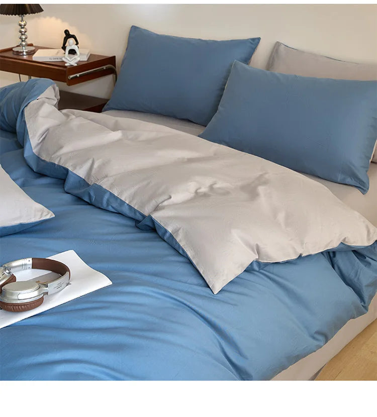 3pcs 100% Egyptian Cotton Duvet Cover Set 1pc Duvet Cover and 2pcs Pillowcases 150*200/220*220cm Single/double Queen King Size