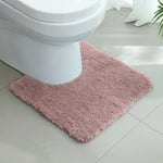 U-shaped thickened bathroom floor mat, plush material, bathtub absorbent mat, anti slip foot mat, bathroom small carpet, entranc
