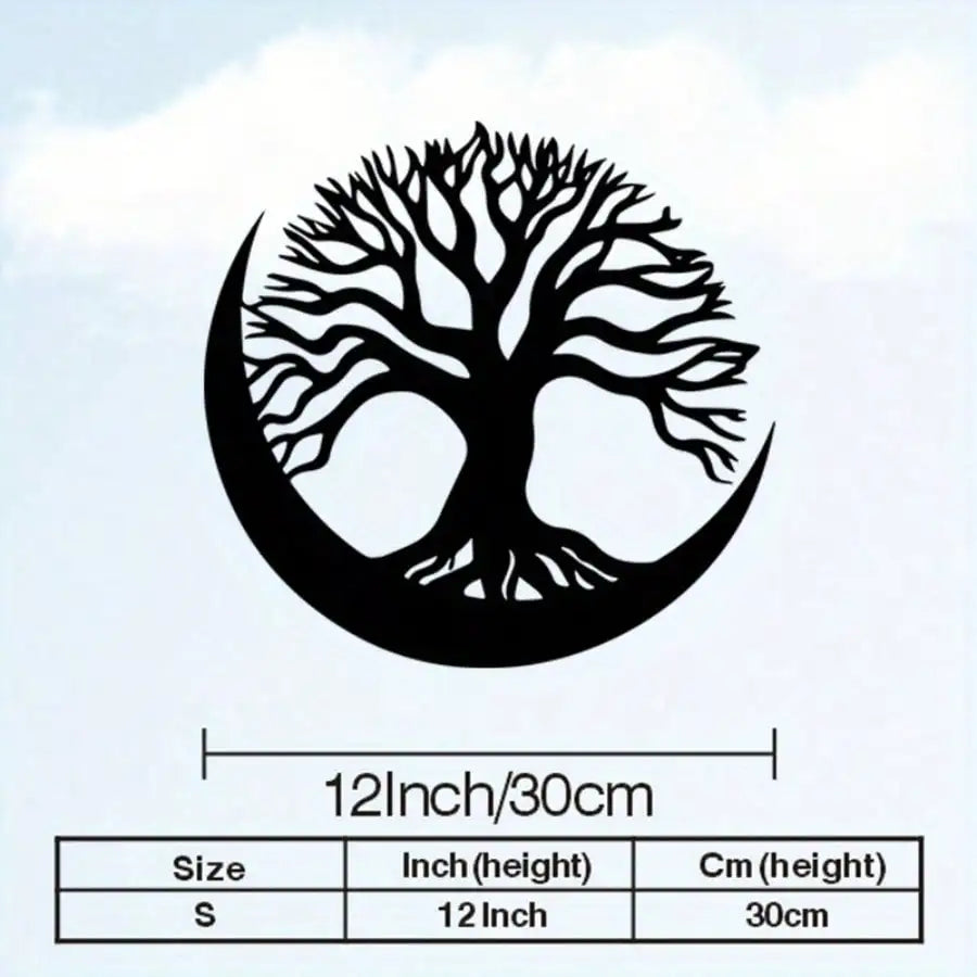 3pcs Black Metal Wall Art Decor Tree Of Life Metal Tree Wall Art Tree Sign Metal Wall Decoration Housewarming Hanging Wall Art