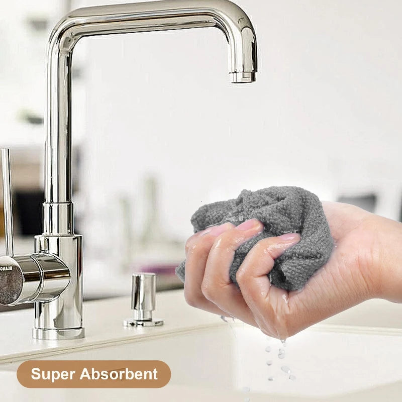 50 Sheetes/Roll Reusable Cleaning Wipe Household Kitchen Cloth Microfiber Towel Rolls Dish Rags Wash Paper Towel Replacement