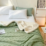 Soft Woolen Blanket for Bedding and Sofa, Warm Lamb Velvet Flannel Cover Blanket for Office, Air Conditioning and Nap