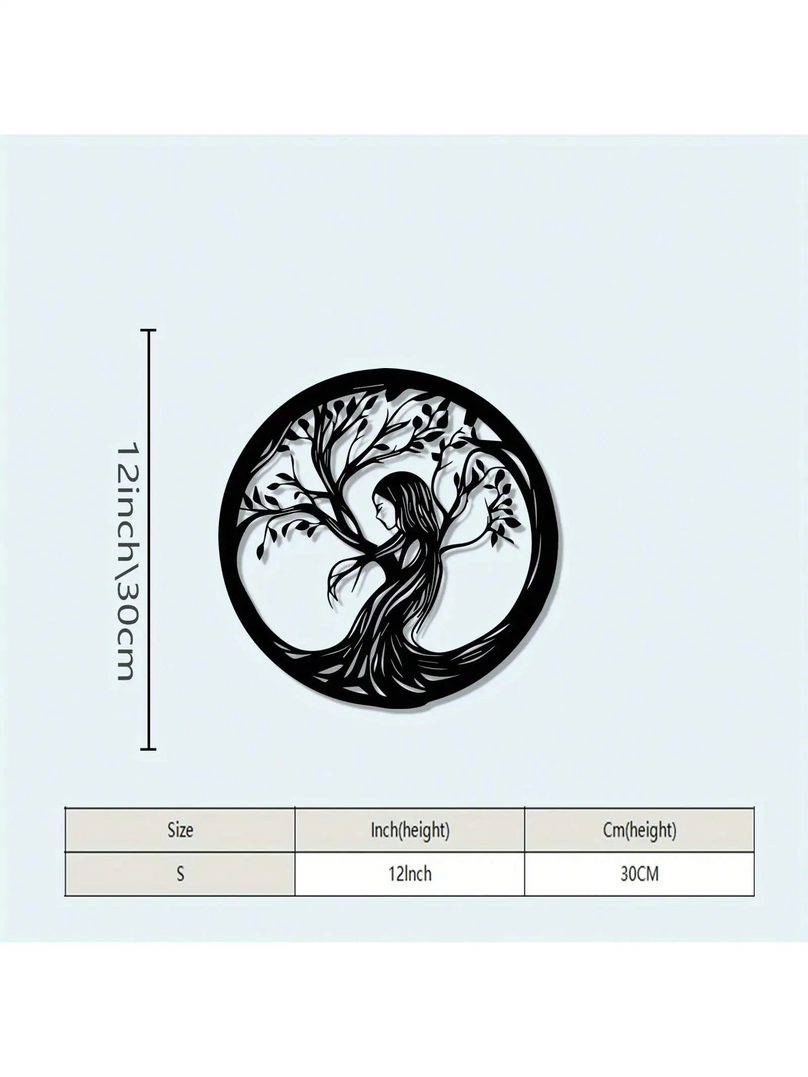 3pcs Black Metal Wall Art Decor Tree Of Life Metal Tree Wall Art Tree Sign Metal Wall Decoration Housewarming Hanging Wall Art