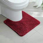 U-shaped thickened bathroom floor mat, plush material, bathtub absorbent mat, anti slip foot mat, bathroom small carpet, entranc